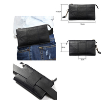 Универсальный второй слой, натуральная сумка-кошелек для Samsung Note 9 8 5 S10 S9 S8 plus для iPhone XS Max 6 7 8 plus, модный поясной пакет 2024 - купить недорого