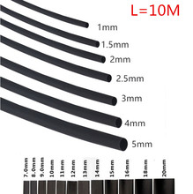 10 M/Lot Black 1 2 3 5 6 8 10 12 16 20mm Diameter Heat Shrink Heatshrink Tubing Tube Sleeving Wrap Wire DIY Quick Fix 2024 - buy cheap