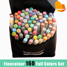 The updated second generation of Finecolour alcohol based sketch marker pen 160 full colors with bags / freeshipping!! 2024 - buy cheap