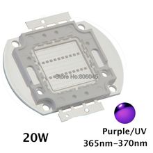 20w de alta potência led uv ultra violeta roxo chip de luz 365nm-370nm, 380nm-385nm,395nm-400nm,420nm-425nm led fonte de luz epileds