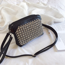2019 fashion upstart sequin square bag high quality PU leather womenswear designer luxury handbag single-shoulder bag qq246 2024 - buy cheap
