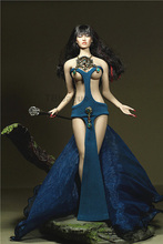 Custom 1/6 Scale Blue Dress for 12inch Phicen Tbleague JIAOUL Doll Action figure Collection toy 2024 - buy cheap