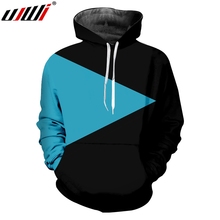 UJWI Geometry And Triangle Man Hoodies 3D Printed Black Blue Sportswear Best Selling Men's Pullover New Recommend 2024 - buy cheap