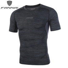 FANNAI Fitness Running T-shirt Men Compression Tight Sportwear Mens Dry Fit Basketball Training T Shirt With Short Sleeve AM315 2024 - buy cheap