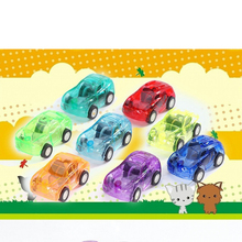 Детская игрушечная Гоночная машина для грузовиков и автобусов, 10 шт., пластиковые подарки для детей, мультяшная Мини-машинка случайного цвета 2024 - купить недорого