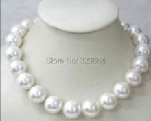 AAAA 14 MM blanco Mar del Sur Shell collar de perlas 18" 2024 - compra barato