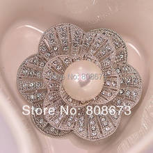 1 Piece Retail!!Hot Selae High Quality Vintage Sparkle Crystal And Faux Pearls Wedding Bouquet Flower Elegant Pins Brooch 2024 - buy cheap