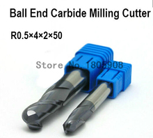 1PCS 2F-R0.5*4*2*50,Spiral Bit Milling Tools, Carbide Ball Nose End Mill, the lathe tool,boring bar,cnc,machine 2024 - buy cheap