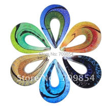 Серьги в форме слезы из муранского стекла лэмпворк, ожерелье, кулон, разные цвета // # K 2024 - купить недорого