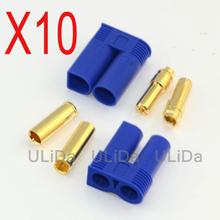 10 Pairs EC5 Bullet Connector Male + Female Plugs Adapters Battery Losi ec5-5mm for RC HELICOPTER CAR Quadcopter Mulitcopter 2024 - buy cheap