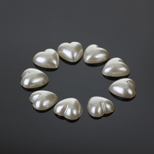 8mm ABS imitación media perla granos de forma de corazón Flatback cabujón Scrapbooking 1000 unids/lote 2024 - compra barato