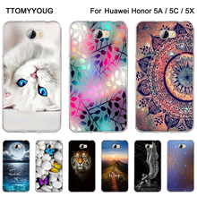 Case For Huawei Honor 5A 5C 5X Back Silicone Cover For Huawei Honor 7 Lite Honor X5 TPU Fundas For Huawei Y5 II LYO-L21 CUN-U29 2024 - buy cheap