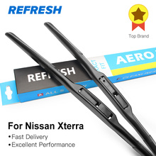 REFRESH Hybrid Wiper Blades for Nissan Xterra Fit Hook Arms 2005 2006 2007 2008 2009 2010 2011 2012 2013 2014 2015 2024 - buy cheap