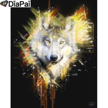 DIAPAI Diamond Painting 5D DIY 100% Full Square/Round Drill "Animal wolf" Diamond Embroidery Cross Stitch 3D Decor A24316 2024 - buy cheap