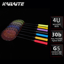 KAILITE 4U 82g G5 ультра светильник, полностью углеродистая ракетка для бадминтона 20-30 фунтов, бесплатные ручки и браслеты, спортивные соревнования, бадминтон 2024 - купить недорого