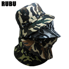 Fashion Camo Bucket Hat Men Military Cap More Color Camo Bucket Hat For Women Sun Protection Fisherman Hat Summer Sun Caps 2024 - buy cheap