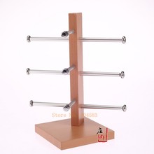 Free shipping 3 layer wood spectacles glasses display stand 2024 - buy cheap