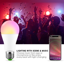 LED Smart Bluetooth-Compatible Light Bulb E27 15W RGB Color Changing Lights Adjustable APP Control IOS/Android Lampada 2024 - buy cheap