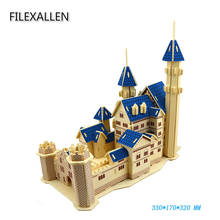 Деревянный 3D-Пазл «церковный замок», Модель для сборки, обучающая модель «сделай сам», игрушки для взрослых и детей 2024 - купить недорого