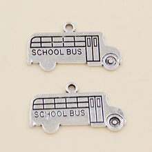 Wholesale 45pcs Tibetan Silver Bus Charms Pendants 23x13mm 2024 - buy cheap