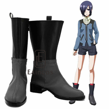 Anime tokyo ghoul touka kirishima, sapatos para festa cosplay cinza e preto, feito sob encomenda 2024 - compre barato