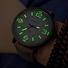 Модные кожаные роскошные мужские военные кварцевые армейские наручные часы 2024 - купить недорого