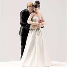 Wedding favor and decoration--2018 Yes to the Rose Bride and Groom Couple Figurine Wedding Cake Toppers 2024 - buy cheap