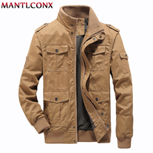 MANTLCONX 2022 Military Jacket Mens Autumn Jacket Coat Pilot Jackets Male Casual Multi Pocket Cargo Jacket Mens Outwear 5XL 6XL 2024 - buy cheap