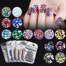 1 paquete de diamantes de imitación para uñas, cristales de varios tamaños, gemas 3D para uñas, accesorios de manicura, decoraciones artísticas 2024 - compra barato