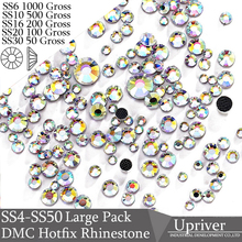 Upriver Wholesale Large Pack Bulk Packing Hot Sell Best Quality Shiny Stones ss6 - ss50 Blue Light Crystal AB Hotfix Rhinestones 2024 - buy cheap
