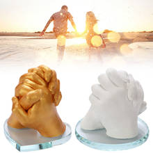 Белый DIY Ручная форма пара день матери сувенир красивая любовь подарок руки ноги гипса порошок 3D грязь на руках Мода 2024 - купить недорого