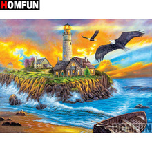 HOMFUN Full Square/Round Drill 5D DIY Diamond Painting "House eagle" Embroidery Cross Stitch 5D Home Decor Gift A15560 2024 - buy cheap