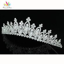 Tiara de cristal austriaca CT1494 Pavo Real estrella dama de honor nupcial fiesta de boda calidad 2024 - compra barato