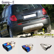 For FIAT Sedici 2006-2013 car stickers cover  muffler exterior back end pipe dedicate exhaust tip tail outlet ornament 1pcs 2024 - buy cheap