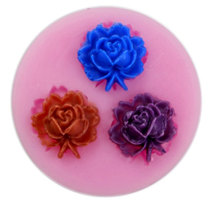 Molde de silicona con forma de flores 3D, respetuoso con el medio ambiente, fondant, kithchen, herramienta de decoración de pasteles DIY 2024 - compra barato