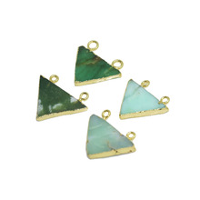 Женский треугольный соединитель Raw Slice Chrysoprase, зеленый соединитель из натурального австралийского камня для ожерелья, 2019 2024 - купить недорого