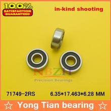 High Quality 71749-2RS 1602-2RS bearing 6.35 x17.462*6.28 mm miniature inch shielded ball bearing 2024 - buy cheap