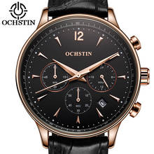 OCHSTIN Men Watch Top Brand Luxury Men Military Sport Wrist Watch Male Chronograph Leather Quartz Watch Relogio Masculino 2024 - buy cheap