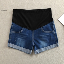 Женские джинсовые шорты для беременных SLYXSH, летние джинсовые шорты для беременных 2024 - купить недорого