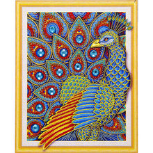 Special-shaped,crystal Diamond painting,Animal peacock, Picture of Rhinestones,Partial,Diamond embroidery,Diy 5D Diamond mosaic 2024 - buy cheap