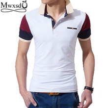 Mwxsd camisa polo masculina de verão, camiseta polo de algodão slim fit, camiseta polo masculina de alta qualidade 2024 - compre barato