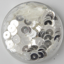 30g 6mm Brilliant Color Sequins Flat Round Paillette Transparent Crystal White Confetti 2024 - buy cheap