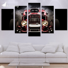 Lona estampada artística HD 5, hot rod, ruedas de coche Rojas, cuadro, de la pared Decoración Arte, póster, lona, envío gratis/up-993 2024 - compra barato