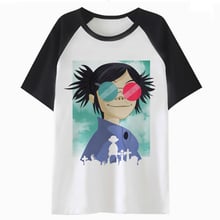 Женская футболка с рисунком Gorillaz, Футболка harajuku с рисунком, женская одежда, kawaii K2422 2024 - купить недорого