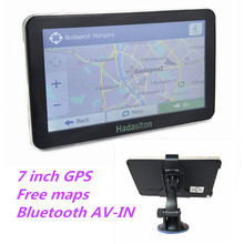 Hotsale 7 polegada Tela Sensível Ao Toque de Navegação GPS Do Carro WINCE6.0 CPU 800 M + Bluetooth + AV-IN 128 M/4 GB + Transmissor FM + Free Mapas mais recentes 2024 - compre barato