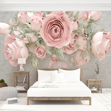Пользовательские 3D обои современные Цветы Фрески гостиная спальня романтический домашний декор настенная бумага для стен 3D Papel де Parede Fresco 2024 - купить недорого