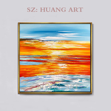 Big red oil painting picture hand-painted modern abstract sea view I for the living room wall decoration gifts hotel lobby sof 2024 - buy cheap