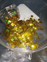 Holographic Laser Gold Smile Face Nail Glitter Sequins Flakes Nail Art Decorations 4MM Dazzling Nail Dust Powder 1 Box (5ML) 2024 - buy cheap