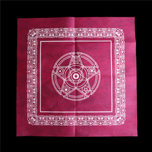 49x49cm Non-woven Board Game Textiles Tarot Table Cover Playing Cards Purple Pentacle Tarot Game Tablecloth 2024 - buy cheap