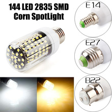 Newest Design 220V 110V LED Corn Lamp E27 E14 B22 Base 2835 SMD 144Leds Lampada Led Bulb 12W Chandelier Candle Lighting 2024 - buy cheap